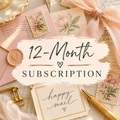 12 Month Happy Mail Subscription for Seniors Pre Paid Gift